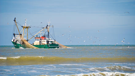 Vissersboot Noordzee